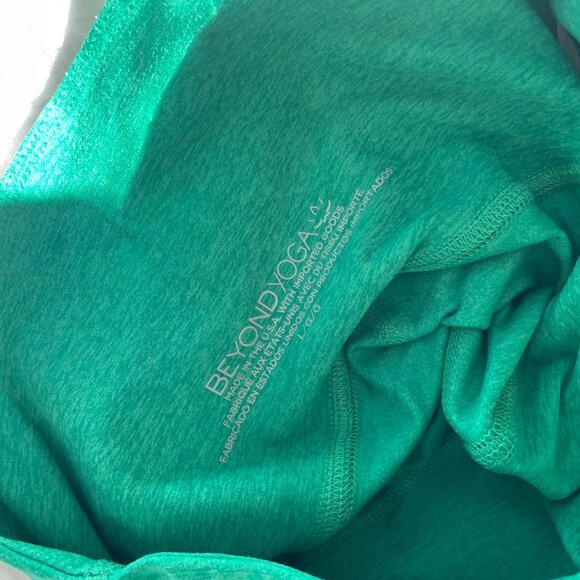 Spacedye Out Of Pocket High Waisted Midi Legging M Green Grass Heather - Picture 3 of 3